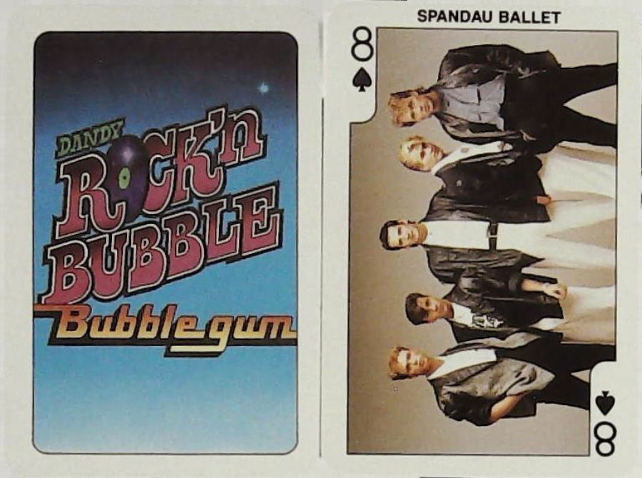 Dandy Gum Rock n Bubble Pop Stars 8 Spades SPANDAU BALLET - Click Image to Close
