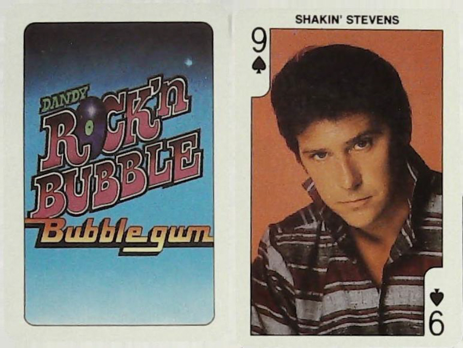 Dandy Gum Rock n Bubble Pop Stars 9 Spades SHAKIN STEVENS