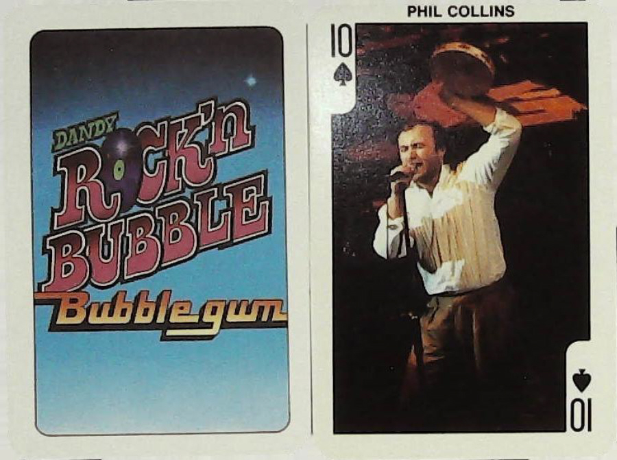 Dandy Gum Rock n Bubble Pop Stars 10 Spades PHIL COLLINS