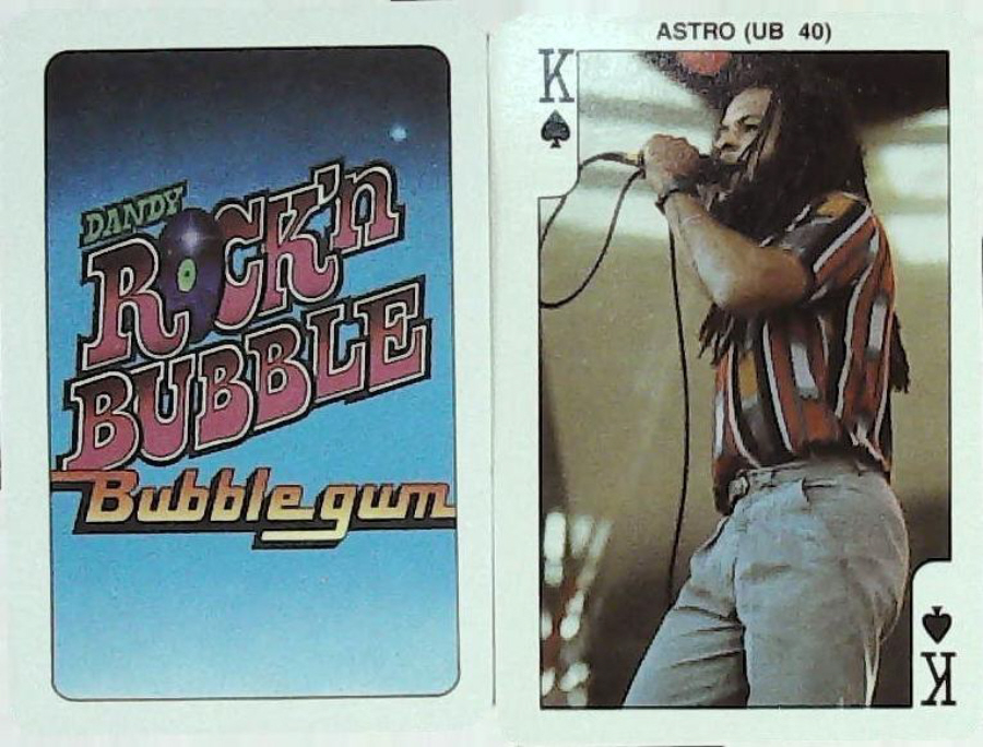 Dandy Gum Rock n Bubble Pop Stars KING Spades ASTRO ( UB 40 )