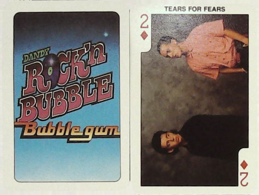 Dandy Gum Rock n Bubble Pop Stars 2 DIAMONDS TEARS FOR FEARS