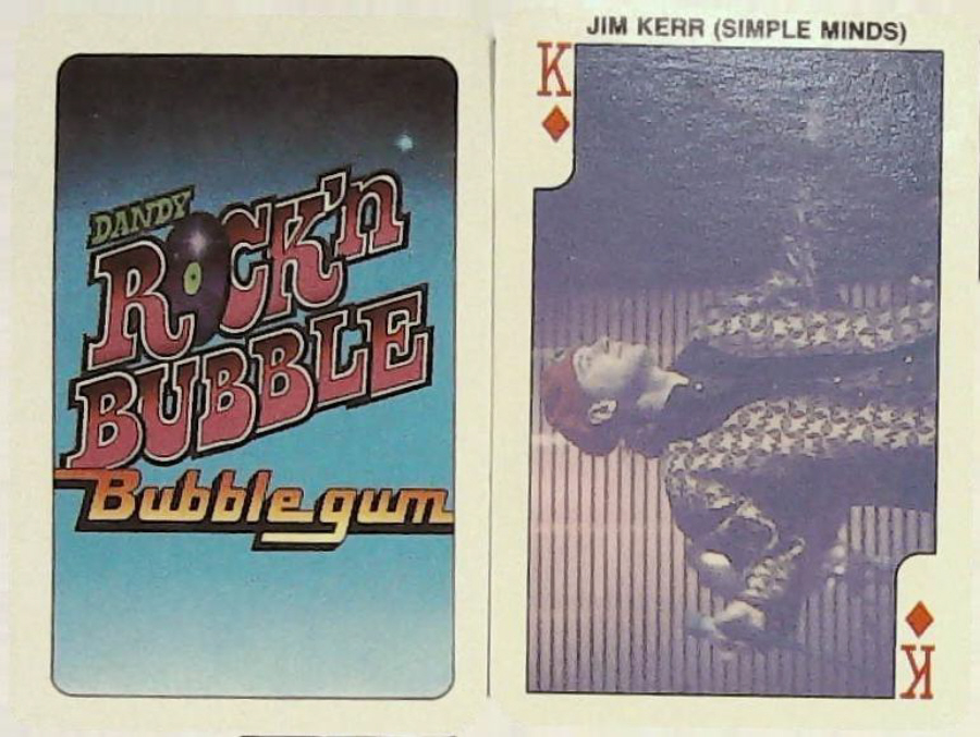 Dandy Gum Rock n Bubble Pop Stars KING DIAMONDS JIM KERR ( SIMPLE MINDS )