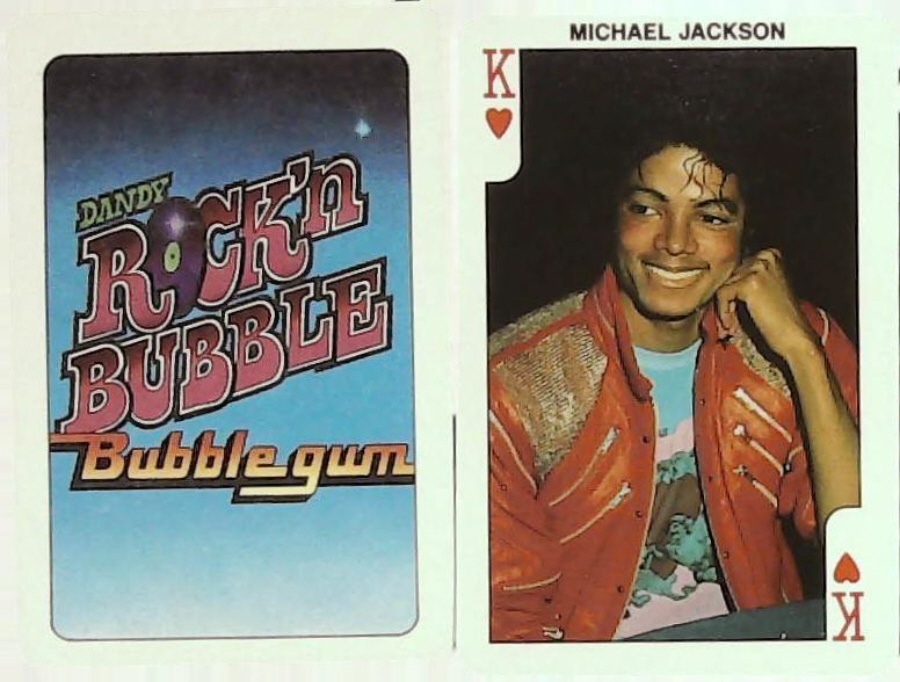 Dandy Gum Rock n Bubble Pop Stars KING HEARTS MICHAEL JACKSON