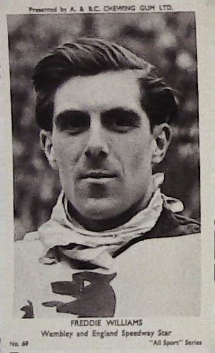 A & B C 1954 All Sports Speedway Freddie Williams No 69 - Click Image to Close