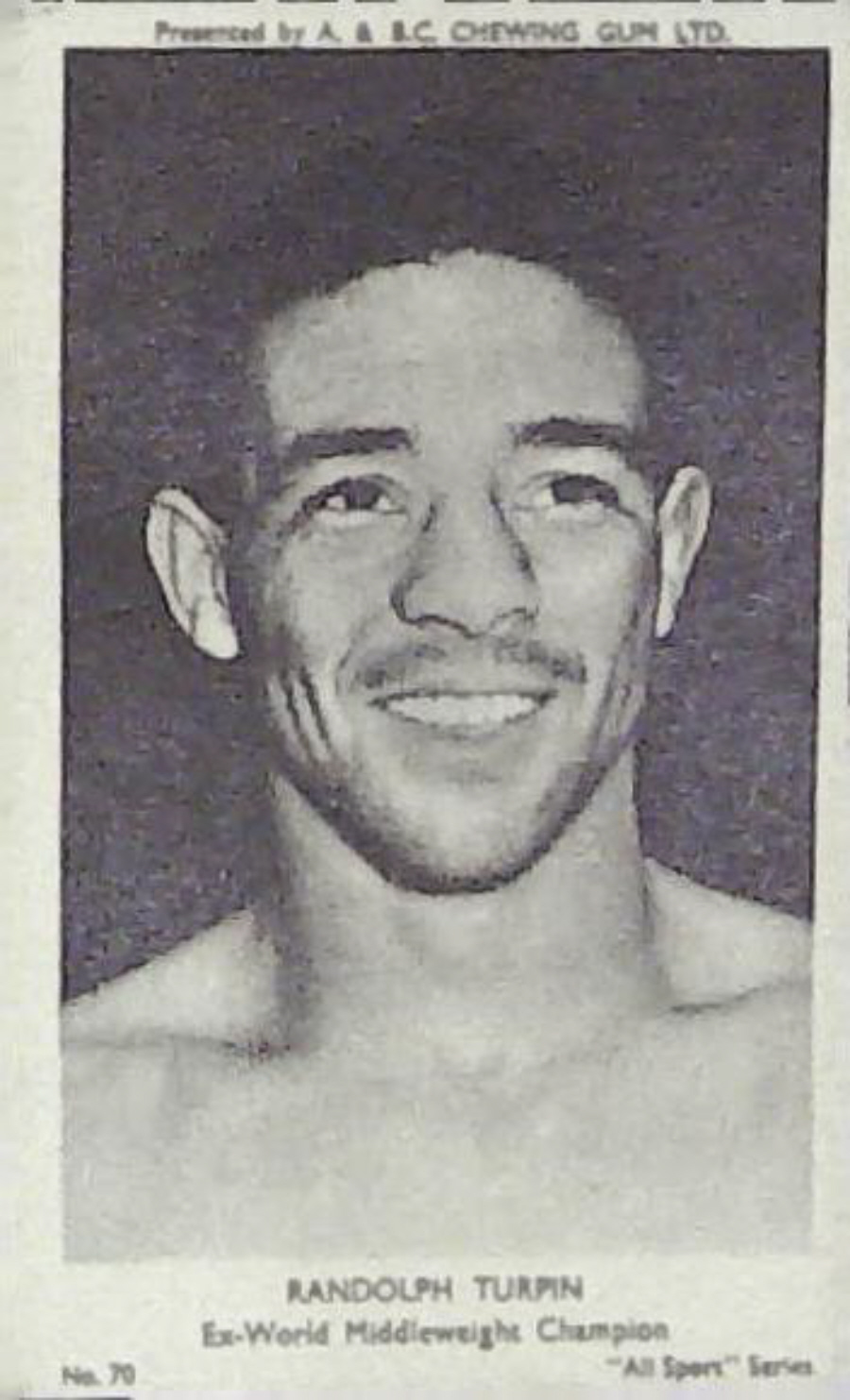 A & B C 1954 All Sports Boxing Randolph Turpin Middleweight No 70