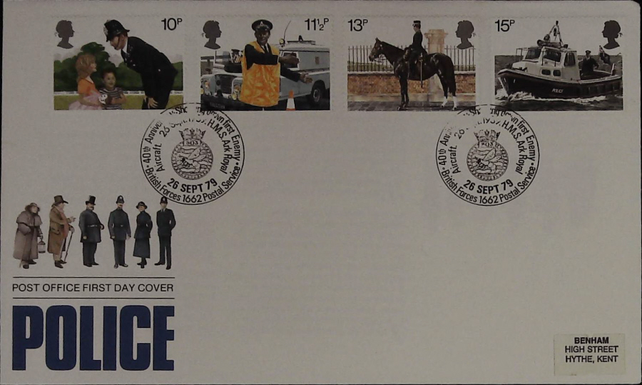 1979 Royal Mail FDC Police Forces Postal Service Postmark - Click Image to Close