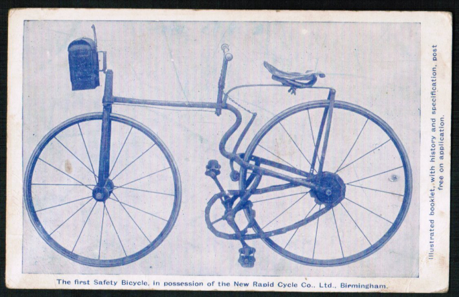 Postcard Advertising New Rapid Cycle Co Birmingham