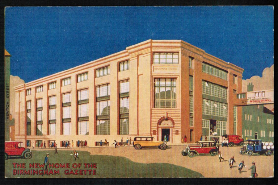 Postcard Advertising Birmingham Gazette