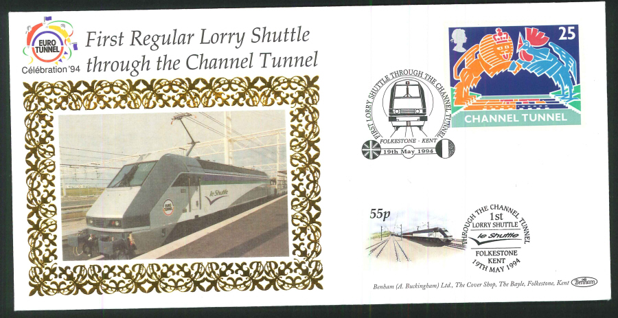 1994 - First Official Transport through the Tunnel Set of 4 Commemorative Covers - Click Image to Close