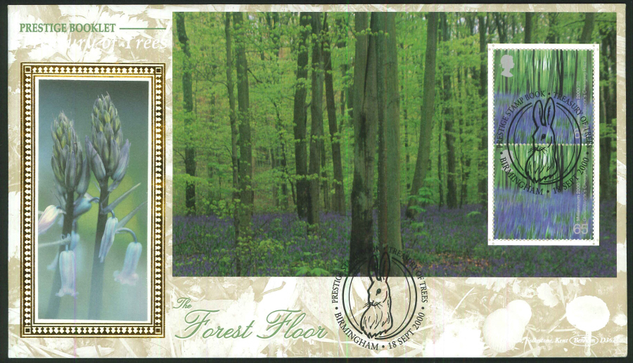 2000 - Treasury of Trees - Prestige Stamp Book set of 5 First Day Covers - Various Postmarks