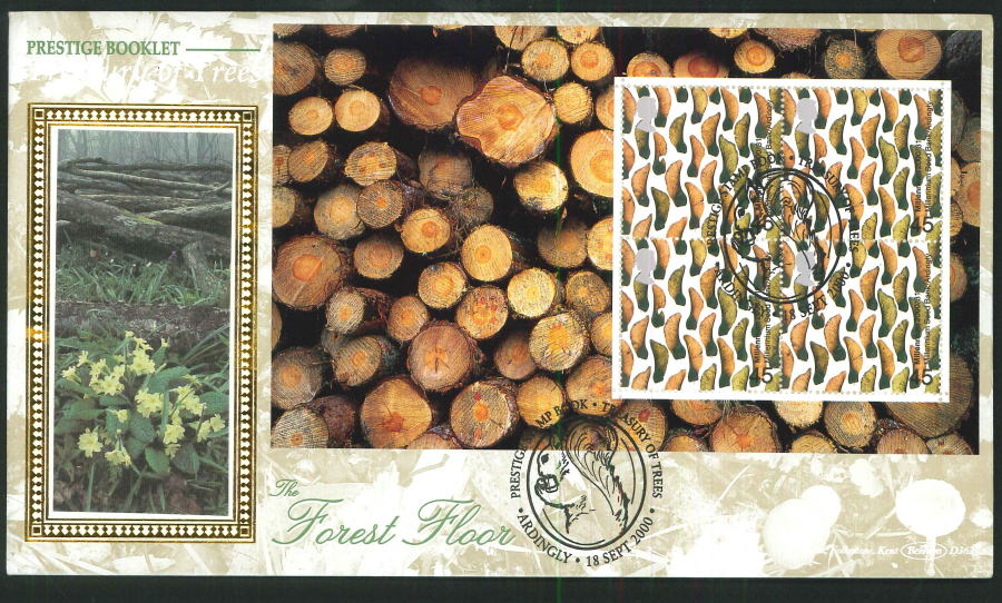 2000 - Treasury of Trees - Prestige Stamp Book set of 5 First Day Covers - Various Postmarks