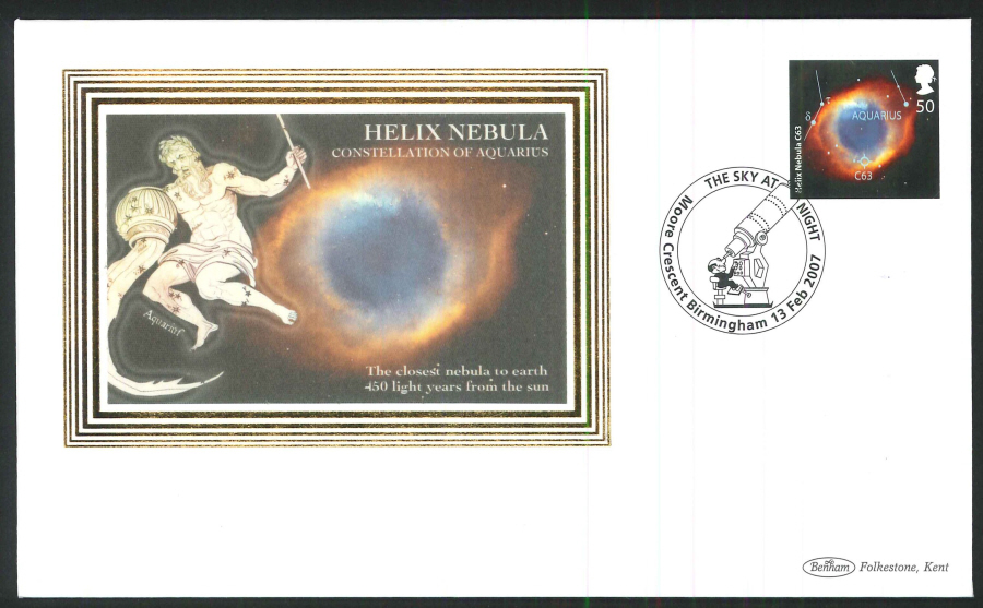 2007 - The Sky at Night - Set of 6 First Day Covers - Various Postmarks