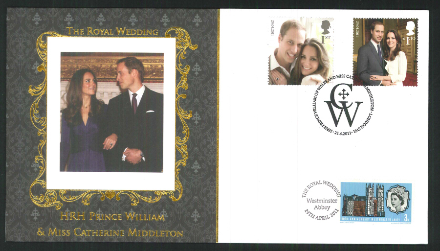 2011 - Buckingham-Royal Wedding William & Kate Westminster Abbey Dual Postmark