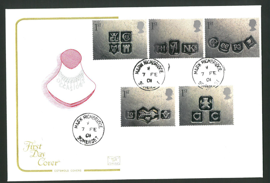 2001 - Cotswold Occasions - FDC -Mark C D S Postmark - Click Image to Close