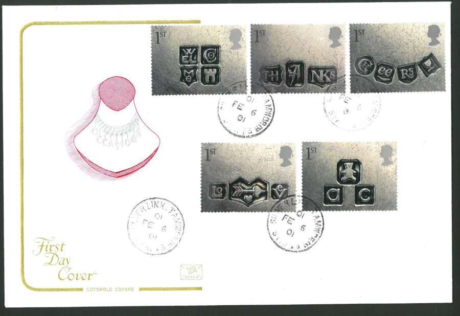 2001 - Cotswold Occasions - FDC -Silverlink C D S Postmark - Click Image to Close