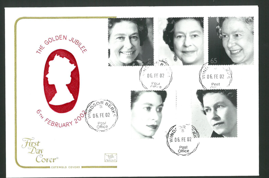 2002 - Cotswold Golden Jubilee- FDC -Windsor C D S Postmark - Click Image to Close