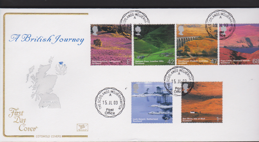 2003 - Cotswold Scotland - FDC -The Scotlands C D S Postmark - Click Image to Close
