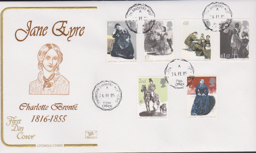 2005 - Cotswold Jane Eyre- FDC - Thornton Bradford C D S Postmark - Click Image to Close