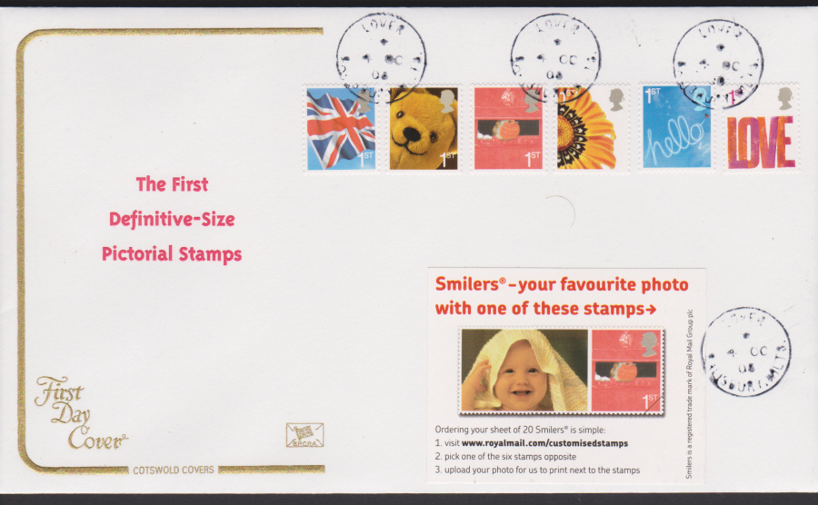 2005 - Cotswold Smilers - FDC -Lover C D S Postmark - Click Image to Close