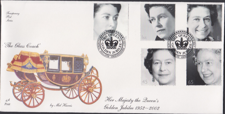 2002 - Golden Jubilee- FDC 4d Post -Balmoral Postmark - Click Image to Close