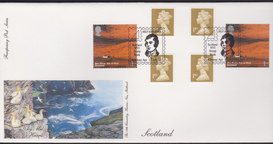 2003 - FDC 4d Post Scotland Retail Book -Alloway,Ayr Postmark