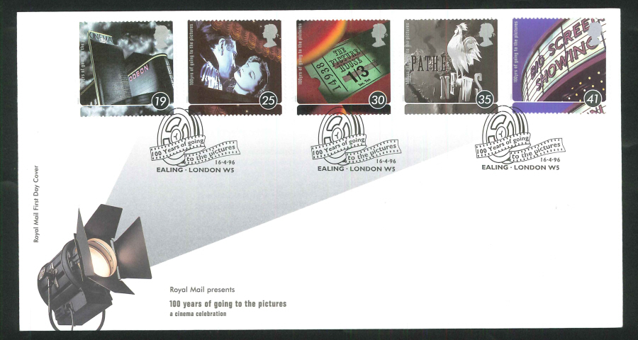 1996 Cinema FDC Ealing London W1 Handstamp