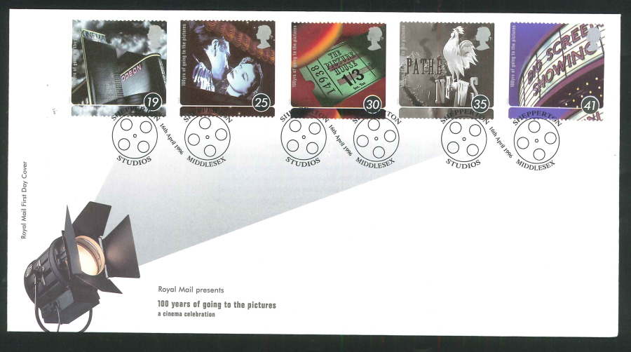 1996 Cinema FDC Shepperton Studios Handstamp