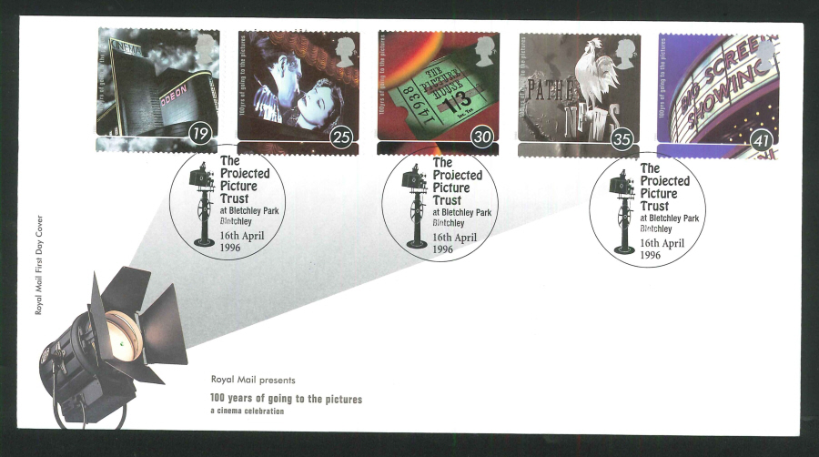 1996 Cinema FDC Projected Picture Trust Bletchley Park Handstamp - Click Image to Close
