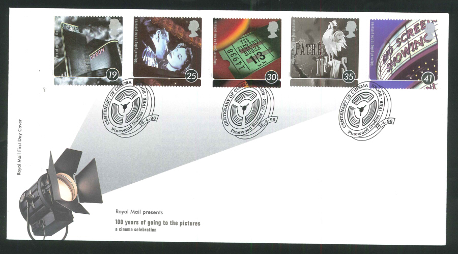 1996 Cinema FDC Pinewood Studios Handstamp - Click Image to Close