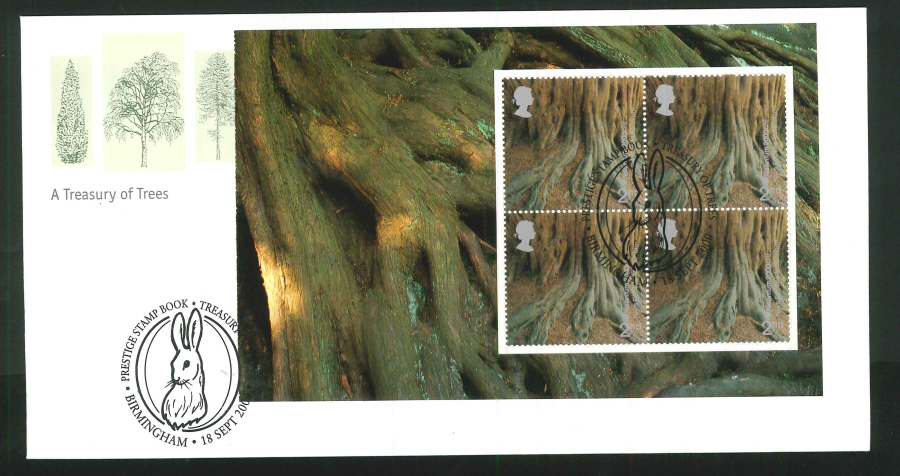 2000 Treasury Trees FDC PSB set of 5 Covers - Click Image to Close