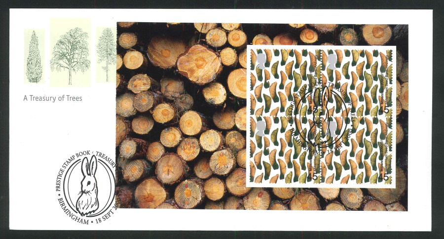 2000 Treasury Trees FDC PSB set of 5 Covers - Click Image to Close