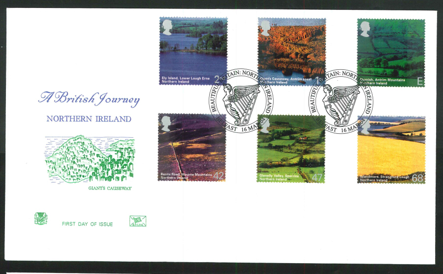 2004 British Journey N I FDC Belfast Handstamp