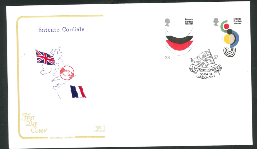 2004 Entente Cordiale FDC London SW1 Handstamp - Click Image to Close