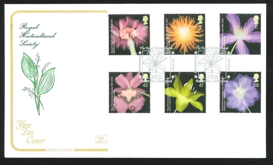 2004 R H S Flowers Set FDC Harrogate Handstamp