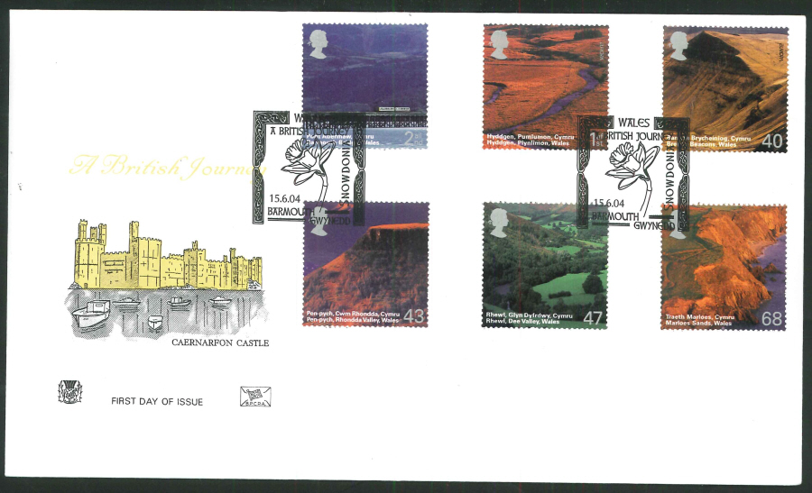 2004 British Journey Wales FDC Barmouth Handstamp