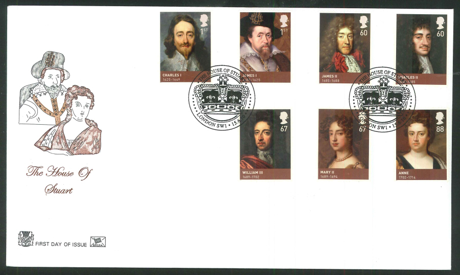 2010 FDC House of Stuart Set London SW1 Handstamp