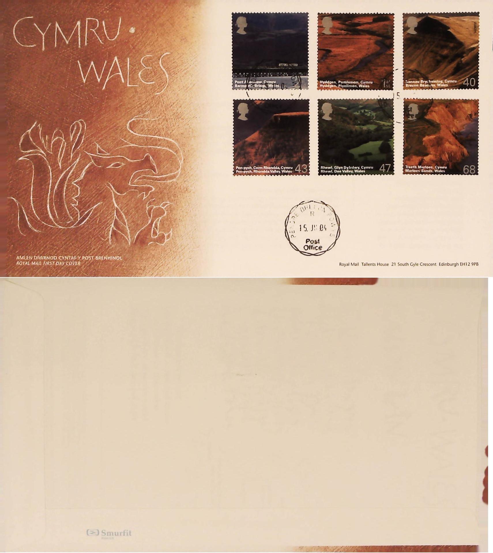 2004 - Wales British Journey FDC CDS Pendre Brecon