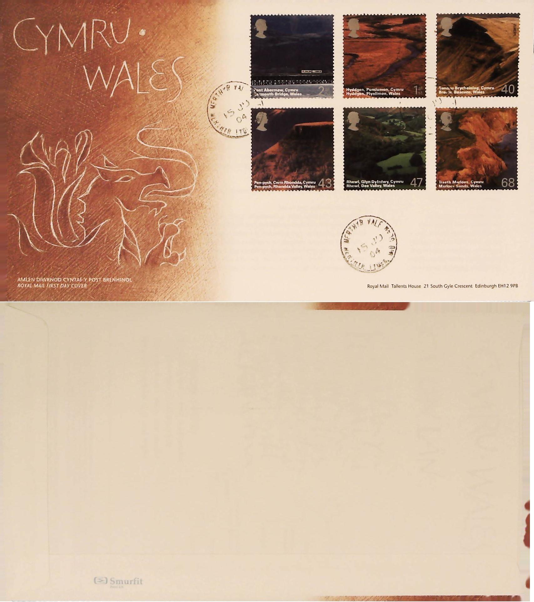 2004 - Wales British Journey FDC CDS Merthyr Vale