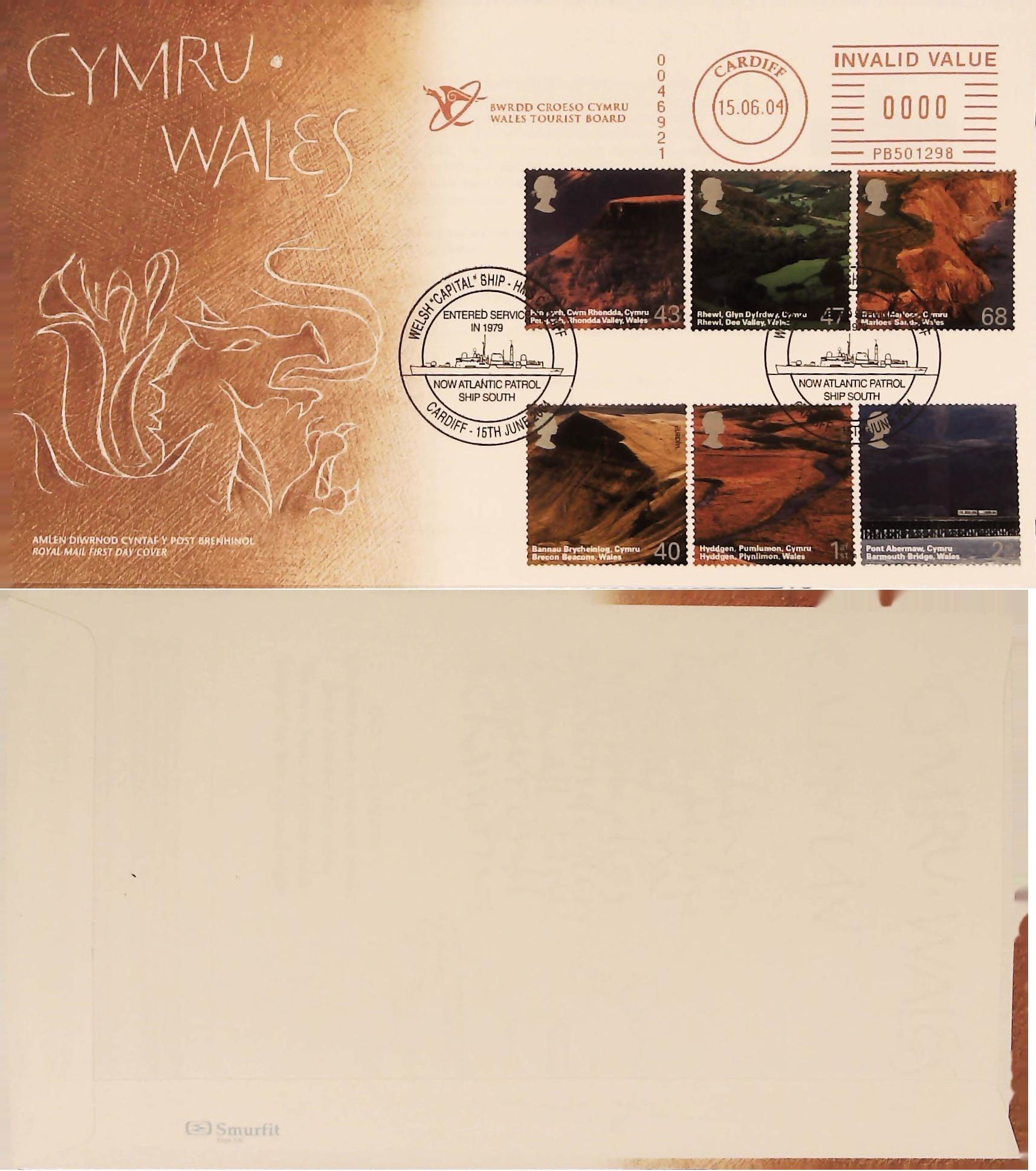 2004 - Wales British Journey FDC Meter Mark Wales Tourist Board