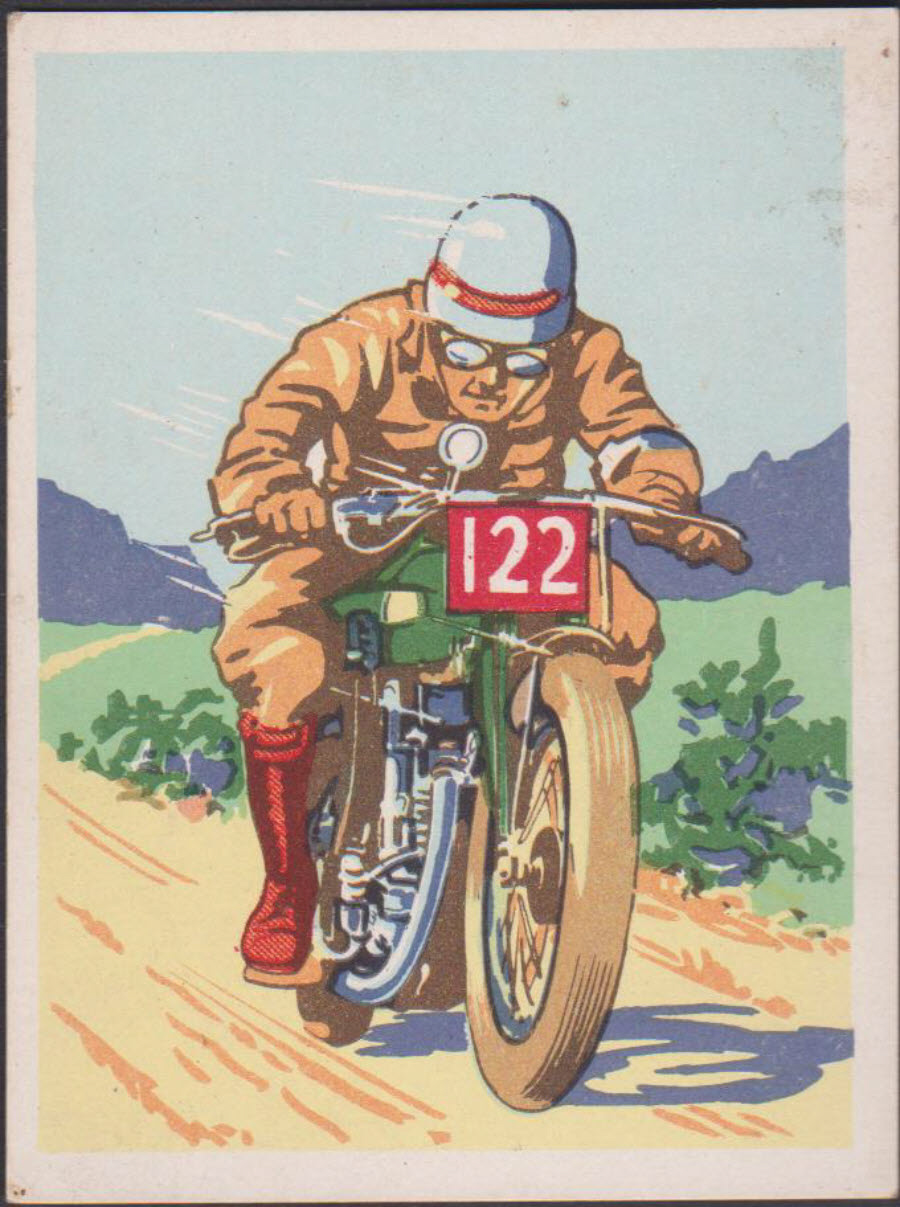 United Tobacco, Sports & Pastimes in South Africa :- No 24 Motor Cycle Racing - Click Image to Close