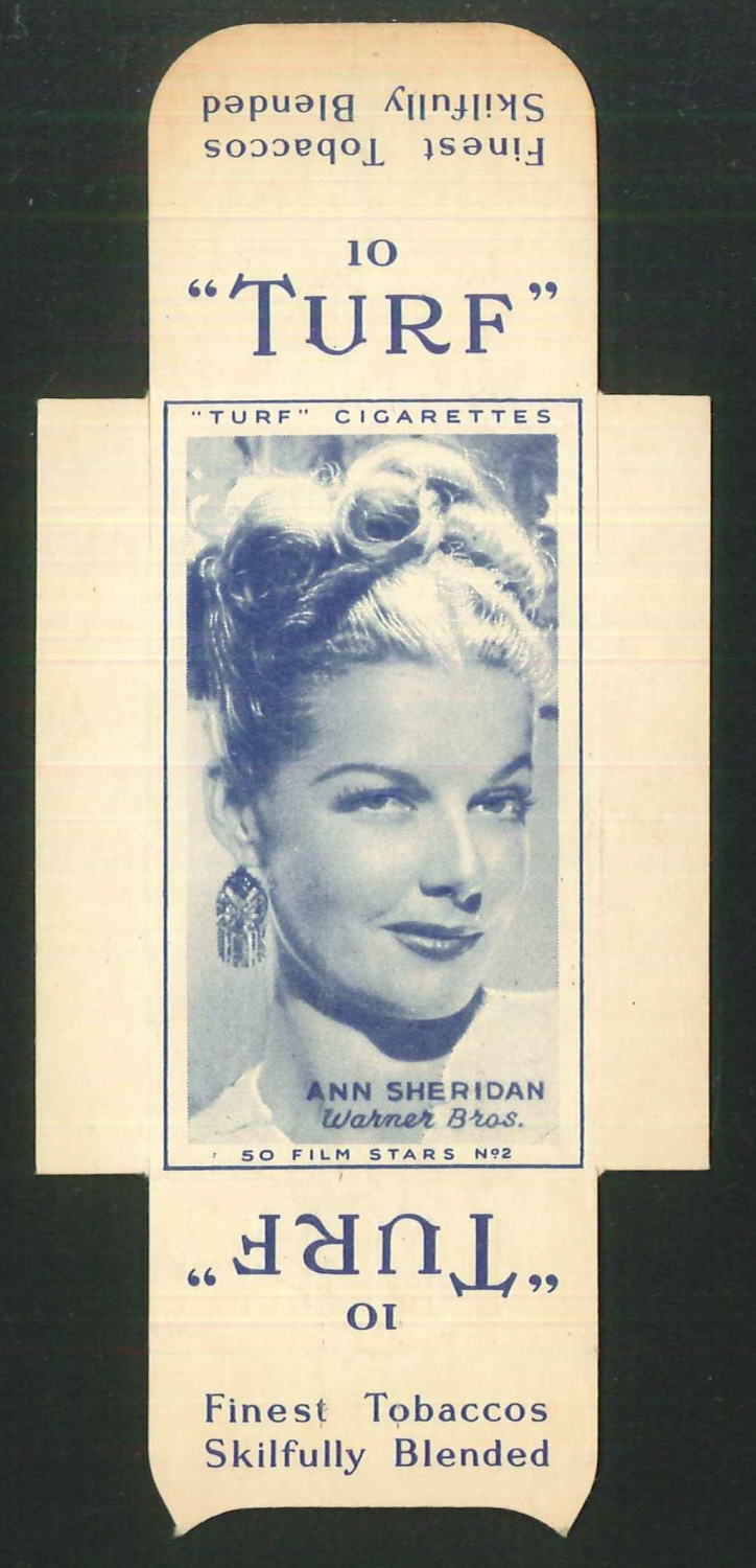 Carreras Turf Full Slides Film Stars No2 Ann Sheridan - Click Image to Close