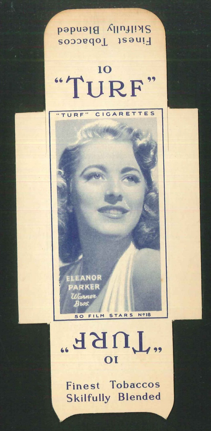 Carreras Turf Full Slides Film Stars No18 Eleanor Parker - Click Image to Close