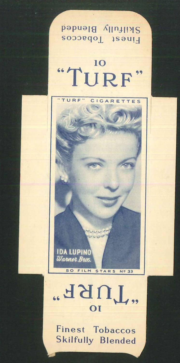 Carreras Turf Full Slides Film Stars No33 Ida Lupino - Click Image to Close