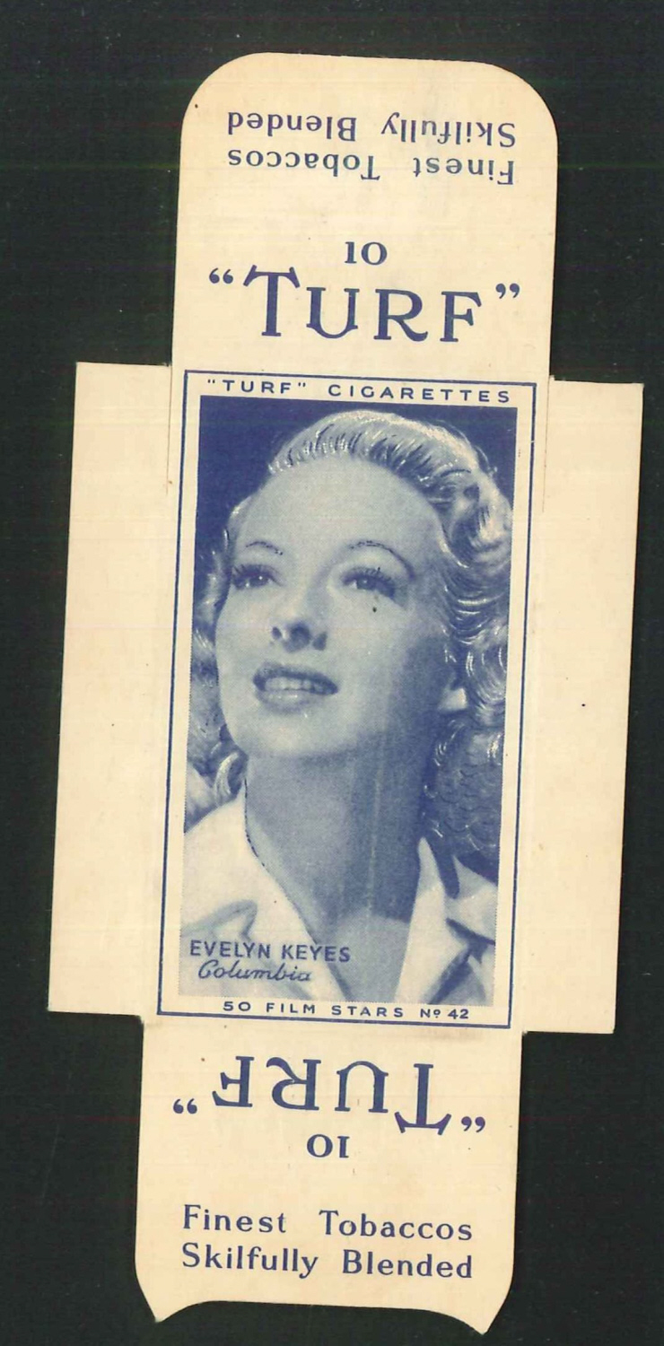 Carreras Turf Full Slides Film Stars No42 Evelyn Keyes