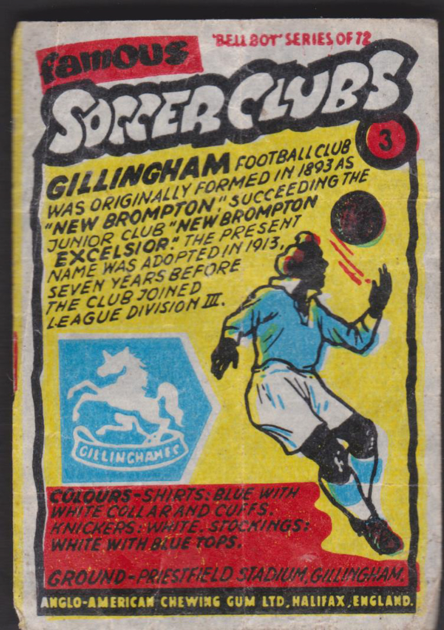 Anglo-American-Chewing-Gum-Wax-Wrapper-Famous-Soccer-Clubs-No-3 - Gillingham