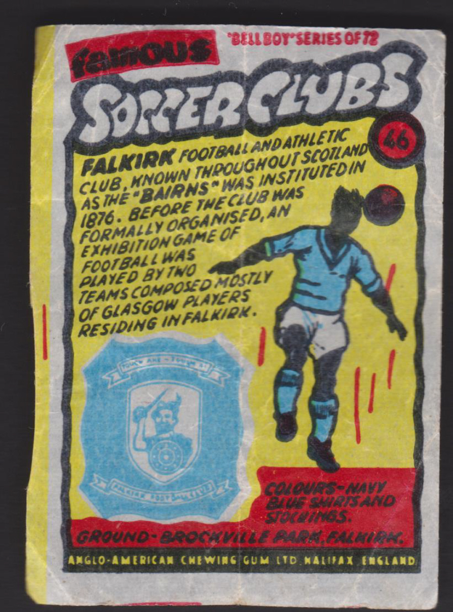 Anglo-American-Chewing-Gum-Wax-Wrapper-Famous-Soccer-Clubs-No-46 -Falkirk