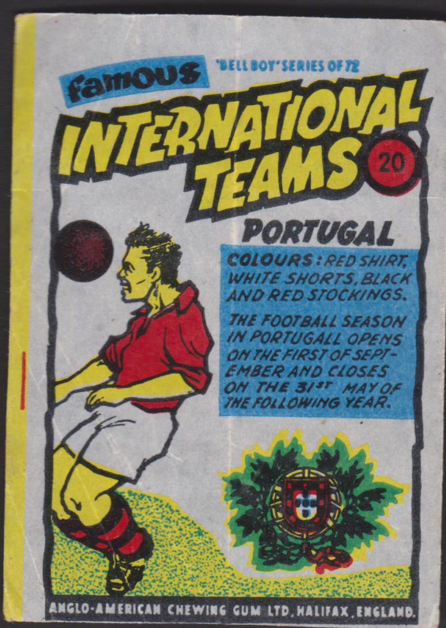 Anglo-American-Chewing-Gum-Wax-Wrapper-Famous International Teams -No-20 - Portugal - Click Image to Close
