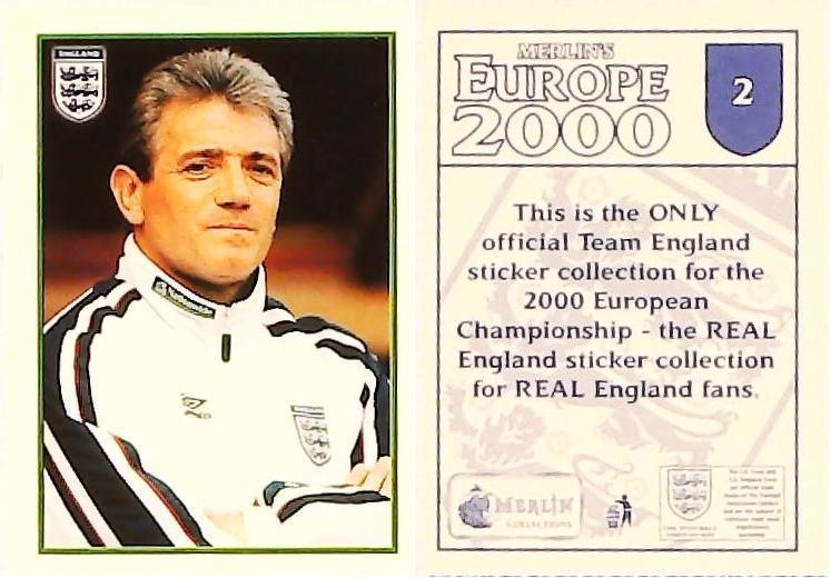 Merlin Europe 2000 Football Stickers The England Team No2 KEVIN KEEGAN