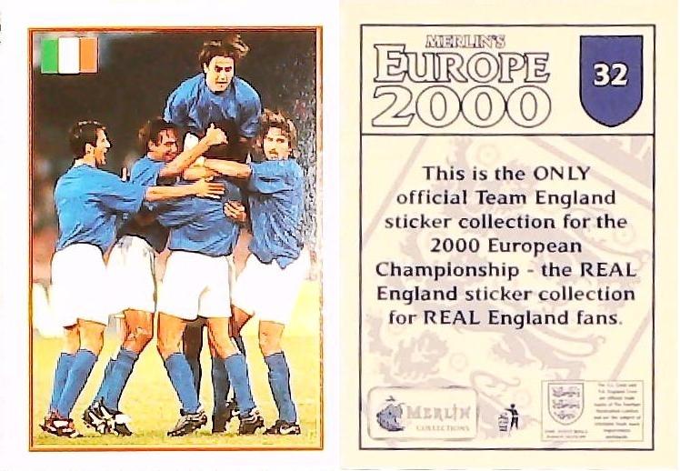 Merlin Europe 2000 Football Stickers Road to the Finals No __ 32: Celebration - Italy