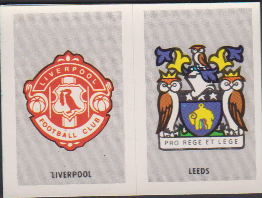 Top Sellers / Panini FOOTBALL'75 Team Badge Liverpool / Leeds